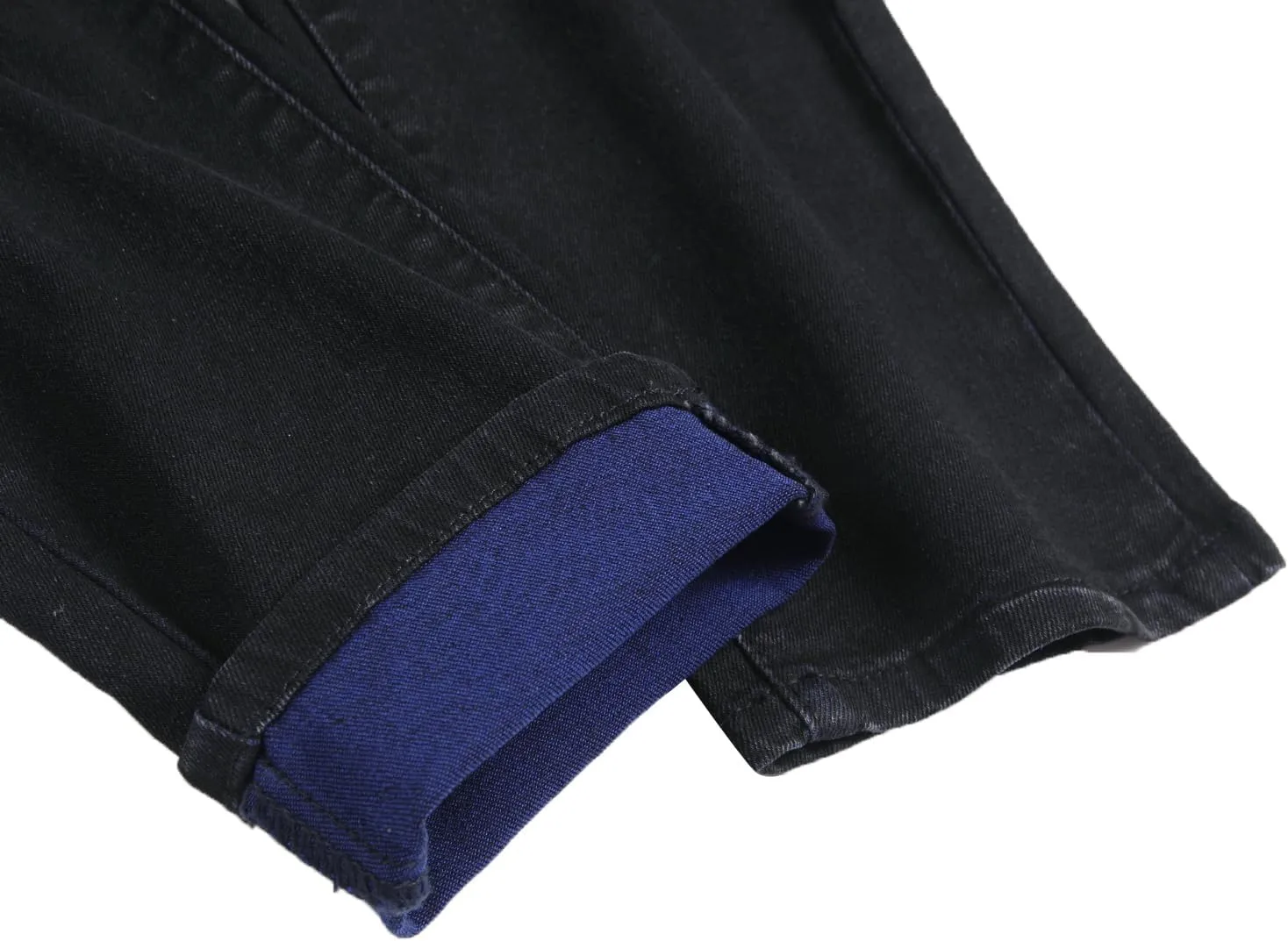 QIMYUM Mens Ripped Jeans, Distressed Destroyed Slim Fit Straight Leg Denim Pants