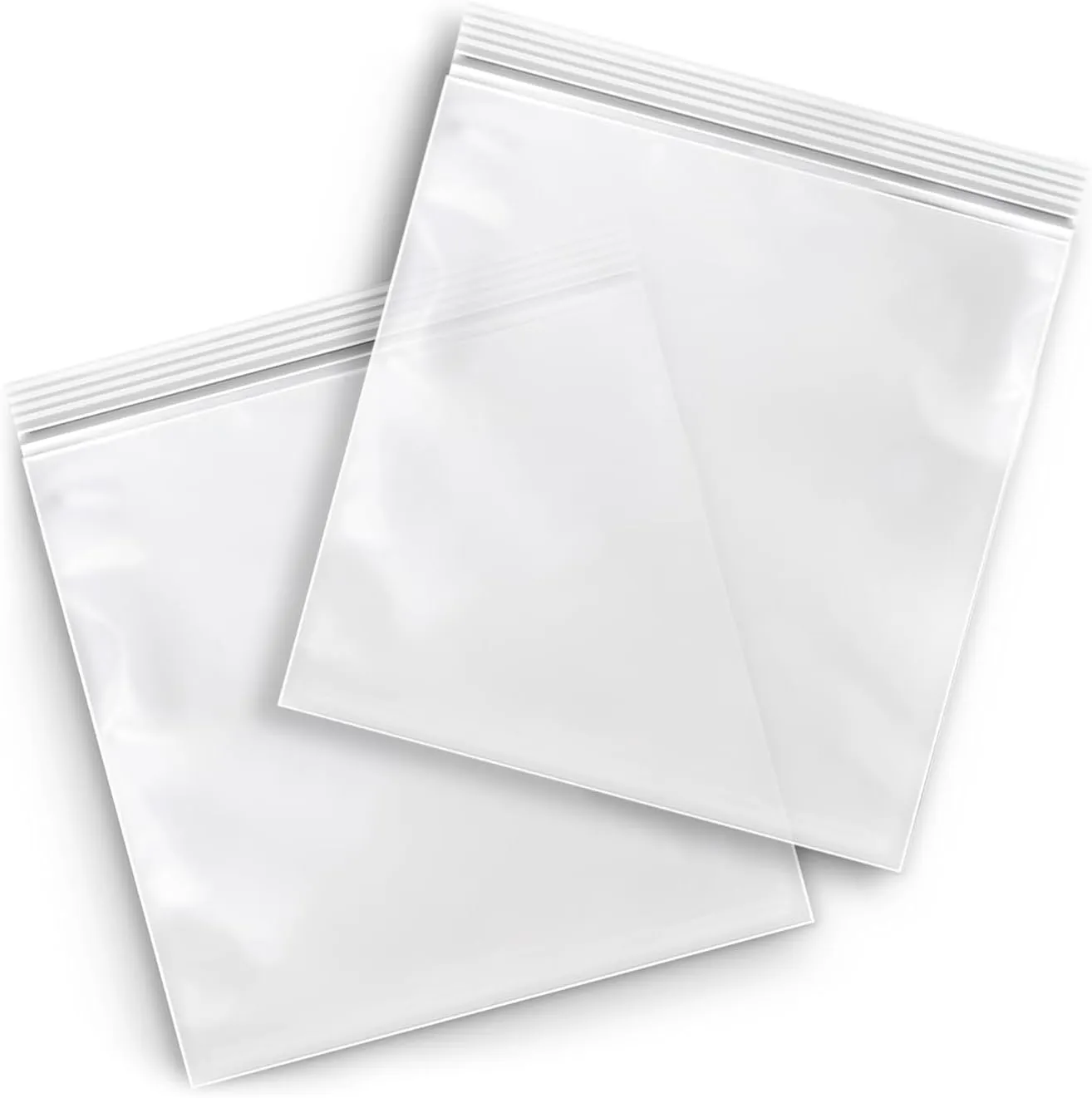 Resealable Poly Bags for Storage, 7 x 9 Inch, 1000 Pack, 2 Mil, Zipper Lock Closure, Reclosable Plastic Zip Bags, Plain