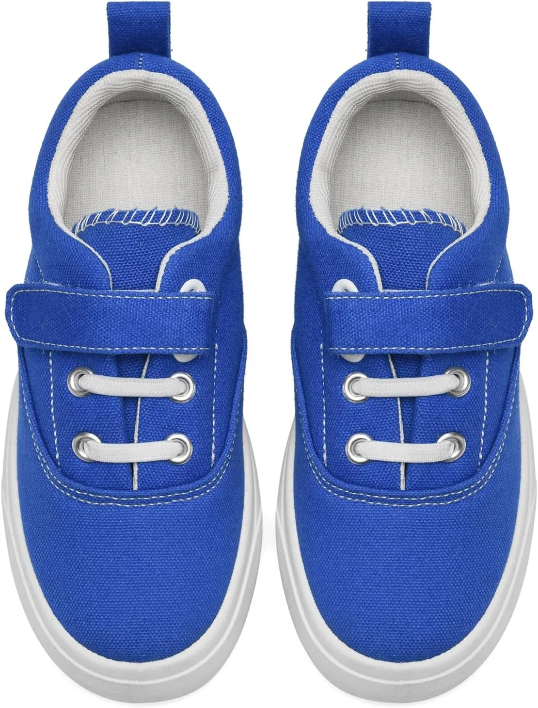 rosyclo Canvas Sneakers for Boys and Girls, Toddler Kids Walking Shoes Lightweight Breathable Non-Slip Soft Adjustable Strap Baby Boy Girl Outdoor Casual Tennis Shoe for Little Big Kid