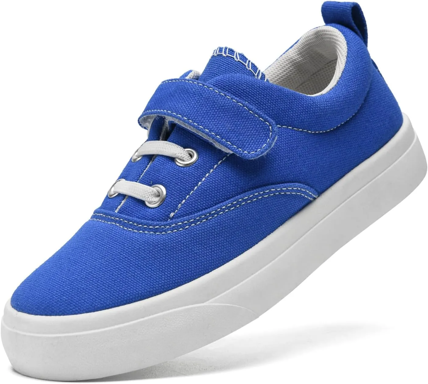 rosyclo Canvas Sneakers for Boys and Girls, Toddler Kids Walking Shoes Lightweight Breathable Non-Slip Soft Adjustable Strap Baby Boy Girl Outdoor Casual Tennis Shoe for Little Big Kid