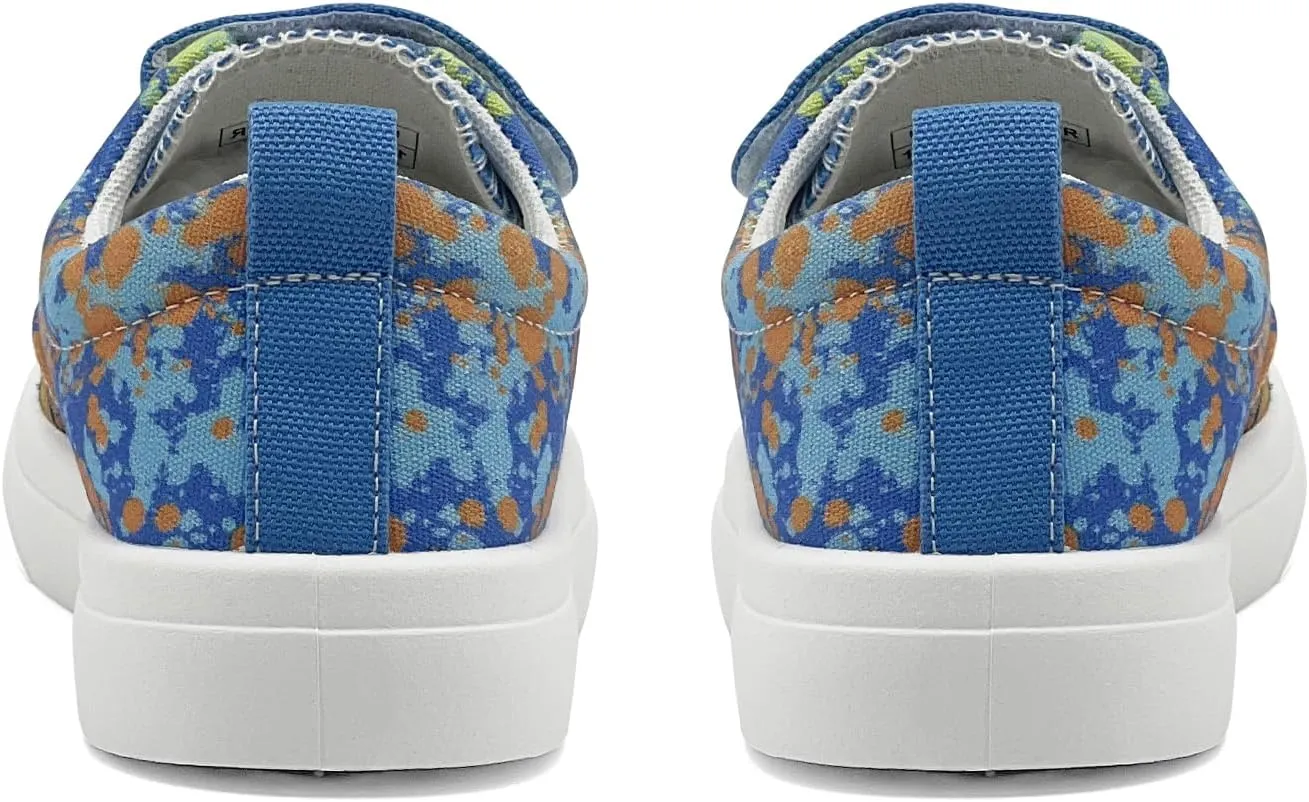 rosyclo Canvas Sneakers for Boys and Girls, Toddler Kids Walking Shoes Lightweight Breathable Non-Slip Soft Adjustable Strap Baby Boy Girl Outdoor Casual Tennis Shoe for Little Big Kid