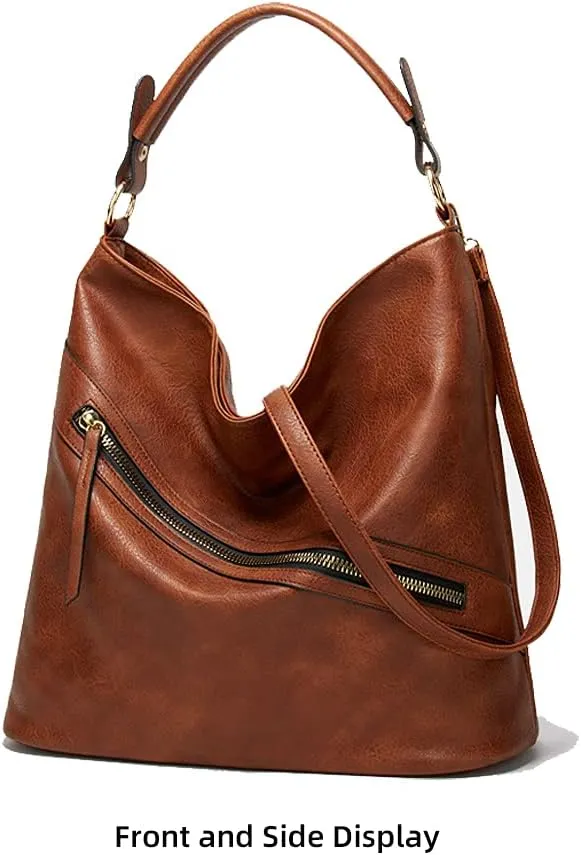 ROUROU Faux Leather Handbag for Women Top Handle Shoulder Bag Crossbody Bag Retro Tote Bag Hobo Purse Snake Print Bucket Bag