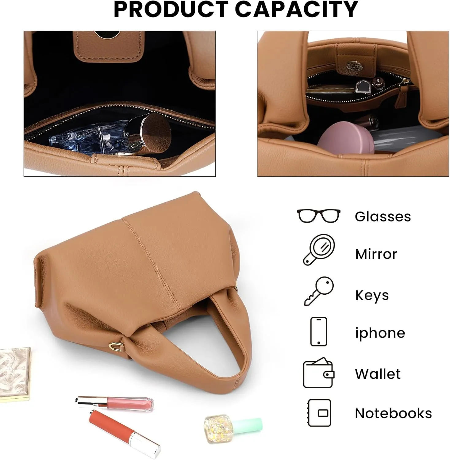 Satchel Purses and Handbags for Women Faux Leather Clutch Purse Cloud Tote Shoulder Bags Fashion Hobo Crossbody Bag