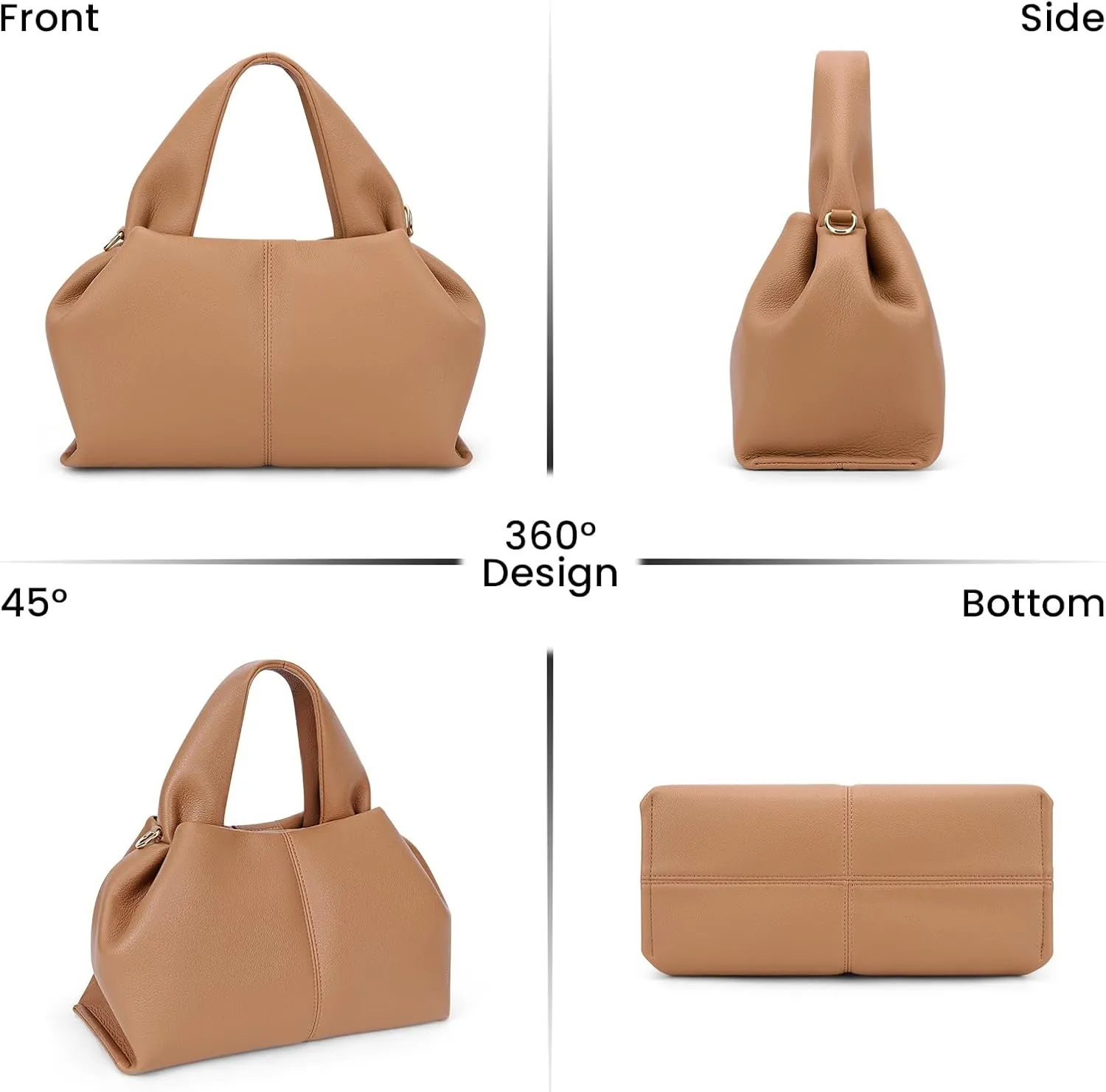 Satchel Purses and Handbags for Women Faux Leather Clutch Purse Cloud Tote Shoulder Bags Fashion Hobo Crossbody Bag