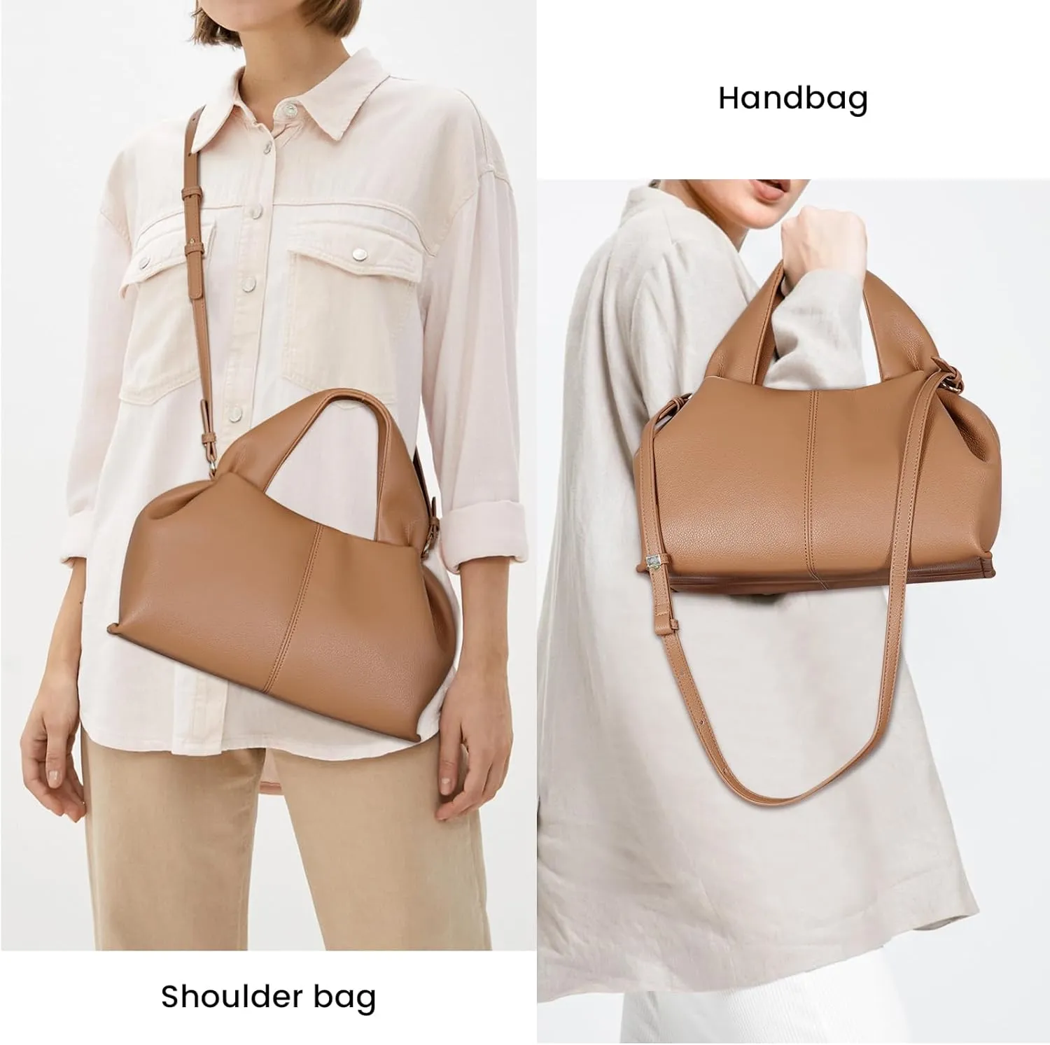 Satchel Purses and Handbags for Women Faux Leather Clutch Purse Cloud Tote Shoulder Bags Fashion Hobo Crossbody Bag