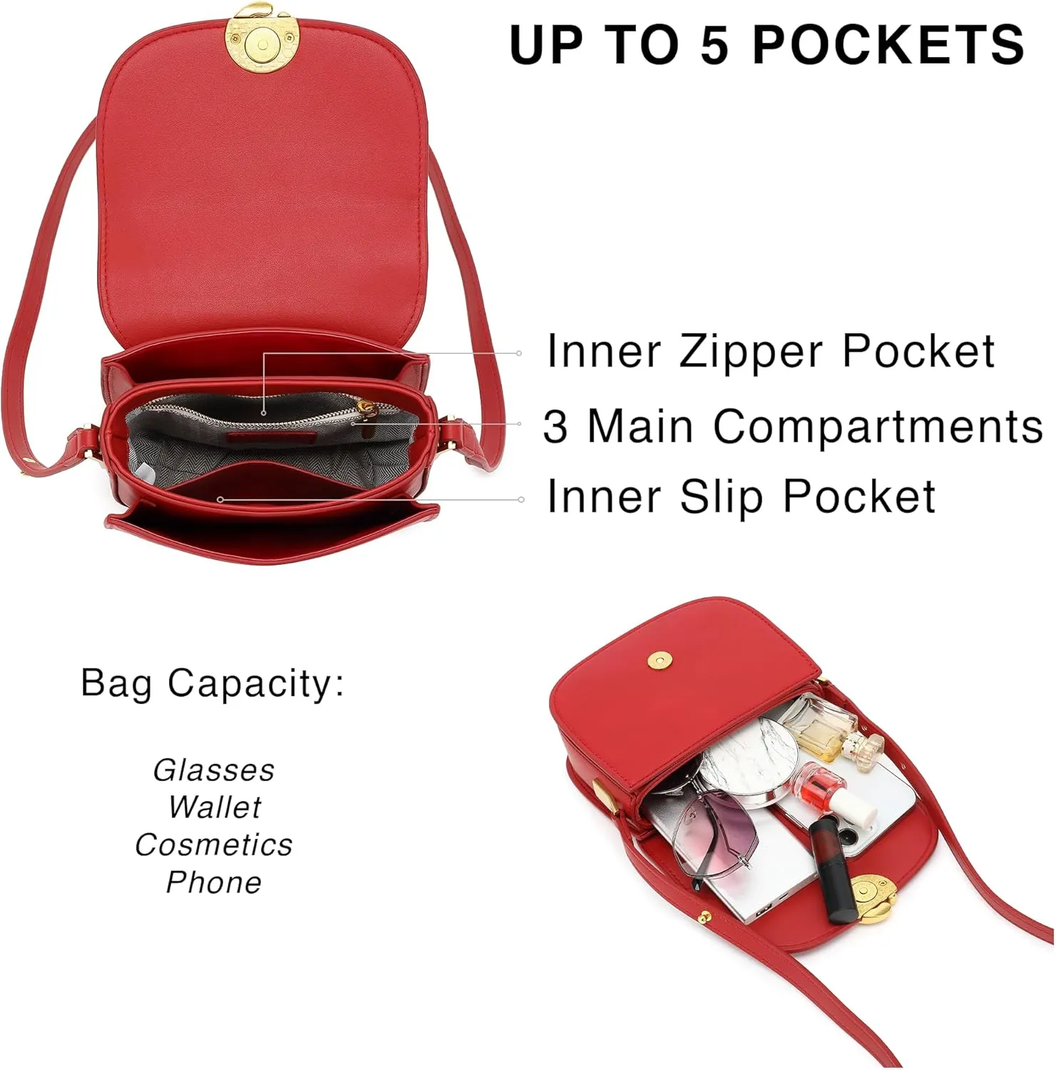 Scarleton Cross Body Bag, Purses and Handbags, Slim Cross Body Purse, Women’s Crossbody Handbags, Travel Bag Small, H2090