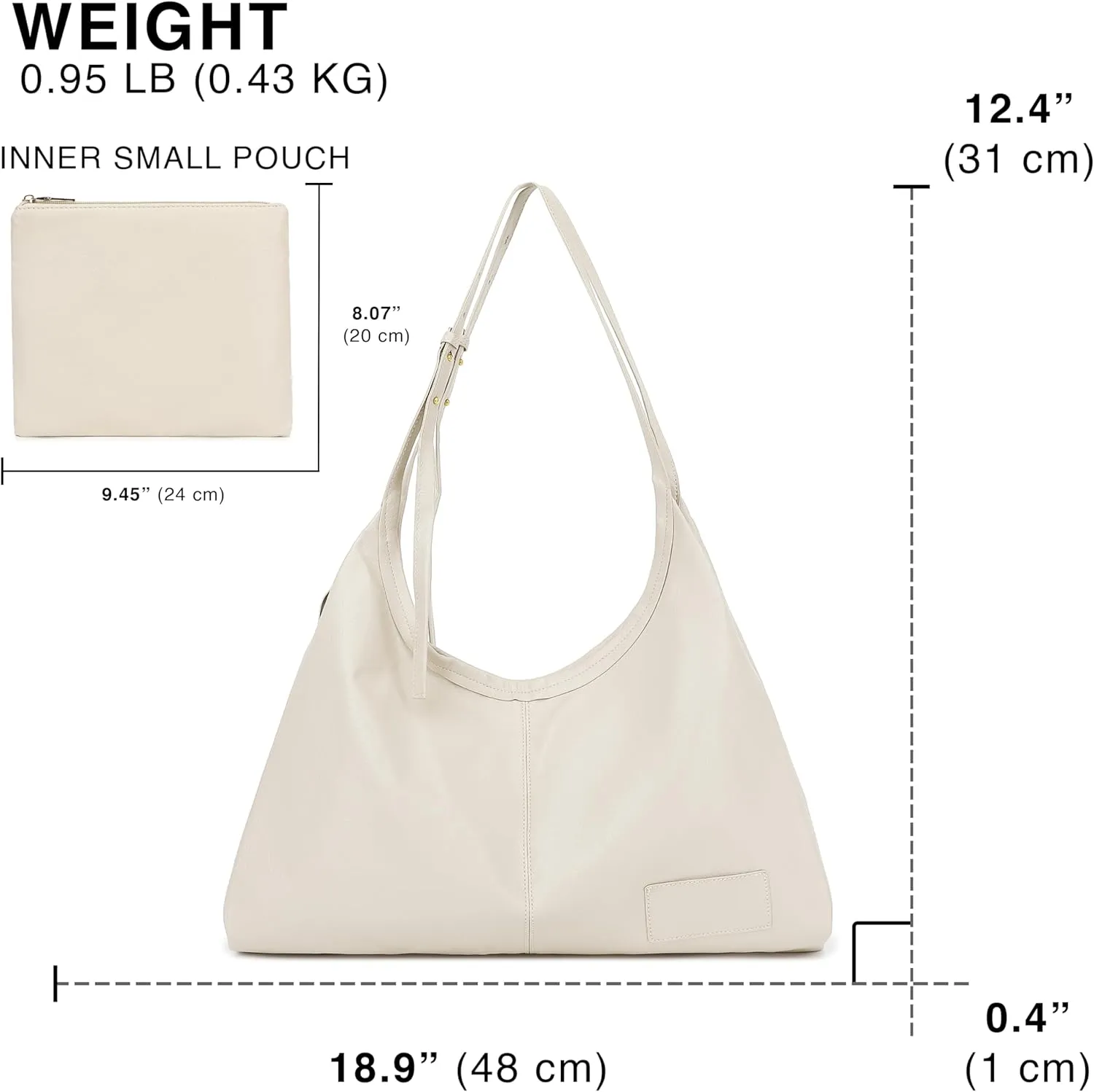 Scarleton Women's Faux Leather Purses and Handbags, Shoulder Bag, Top Handle Satchel, Hobo Bag with Pouch, H1035