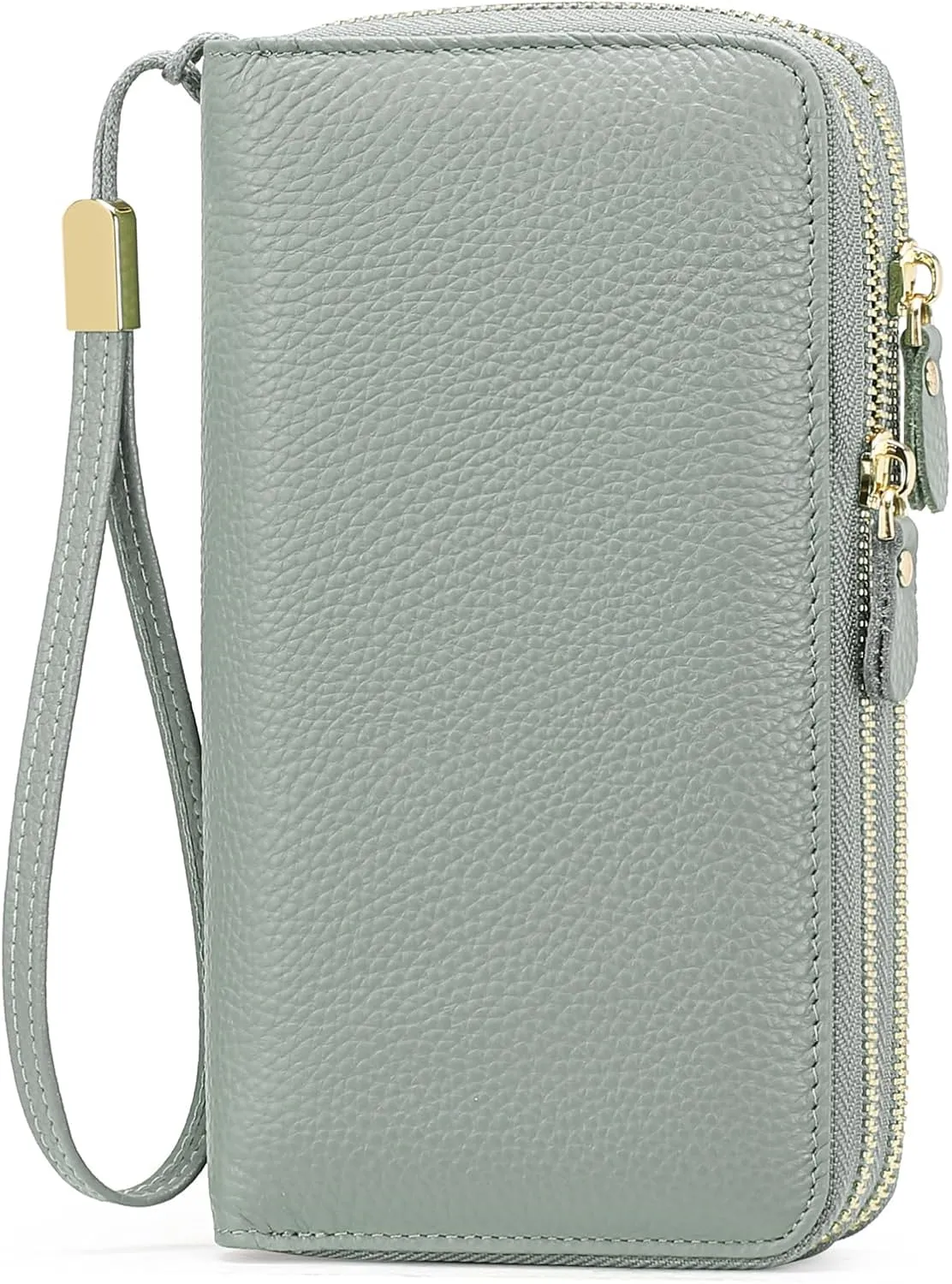 SENDEFN Leather Women Wallet RFID Blocking Zipper Around Phone Holder Clutch Wristlet Large Capacity