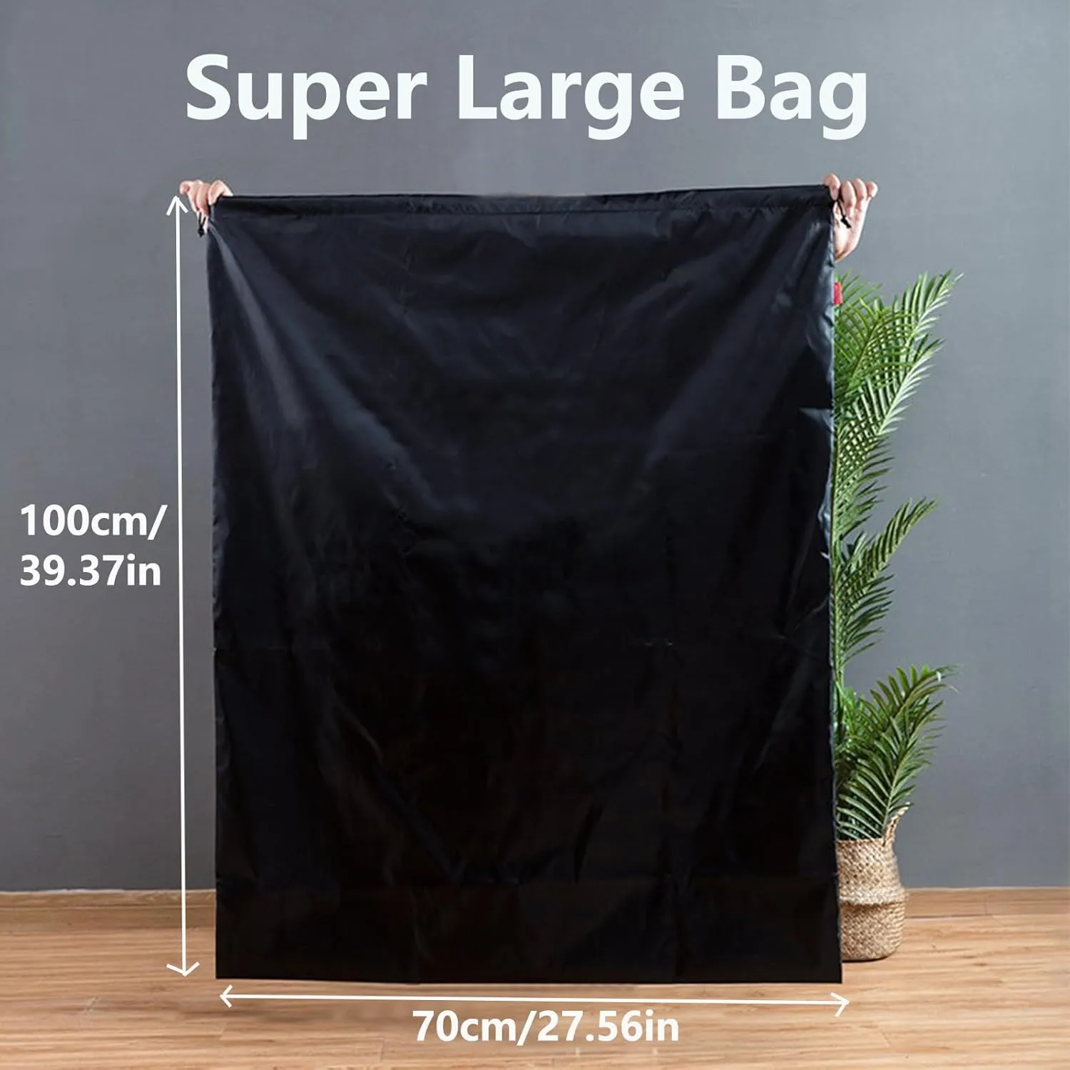 Set of 2 Nylon Laundry Bag with Drawstring Closure - Machine Washable Dirty Clothes Travel Bags for Delicates - Heavy Duty Washable Easy Fit Bags for Baskets or Hampers (30x40 Inches) (Blue)