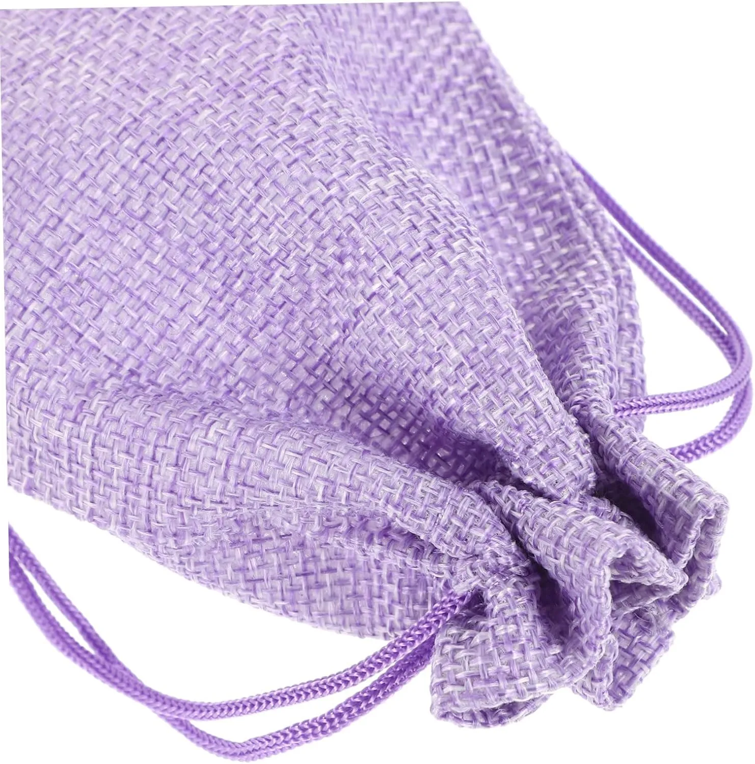 SEWOART Drawstring Burlap Bags Linen Jewelry Pouch Set 10 Count 13.5x9.5cm Burlap Great for Beads Makeup Storage