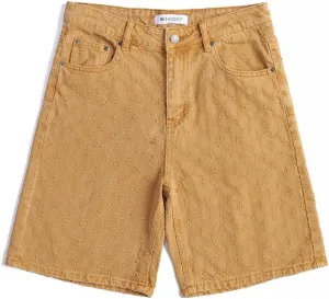 SHION7 Men's Denim Shorts, Relaxed Fit Knee Length Short Pants for Men, Ripped Baggy Half Pant, Streetwear Oversized Shorts