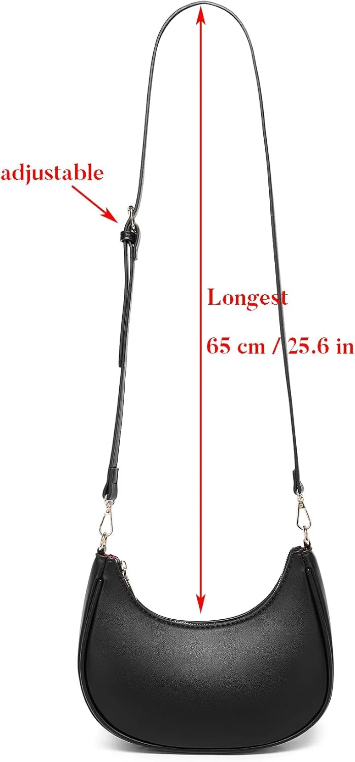 Shoulder Bags for Women, Cute Hobo Tote Handbag Mini Clutch Purse with Zipper Closure