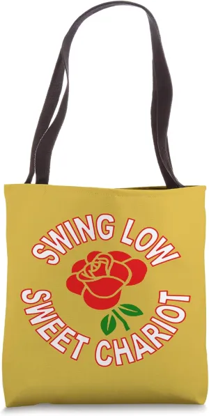 Single Red Rose and Sweet Chariot Anthem Tote Bag