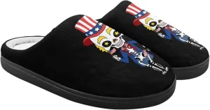 Slippers for Kids, Fluffy Slippers for Winter, Closed Toe Scuff Slippers with Non-Slip Rubber Sole