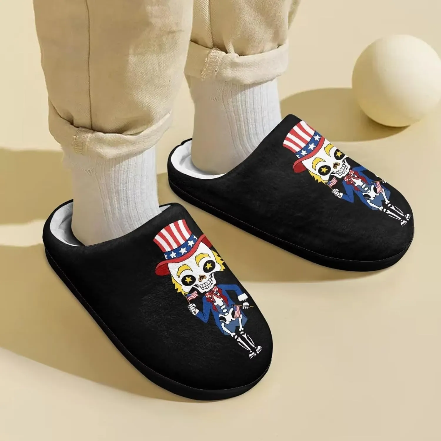 Slippers for Kids, Fluffy Slippers for Winter, Closed Toe Scuff Slippers with Non-Slip Rubber Sole