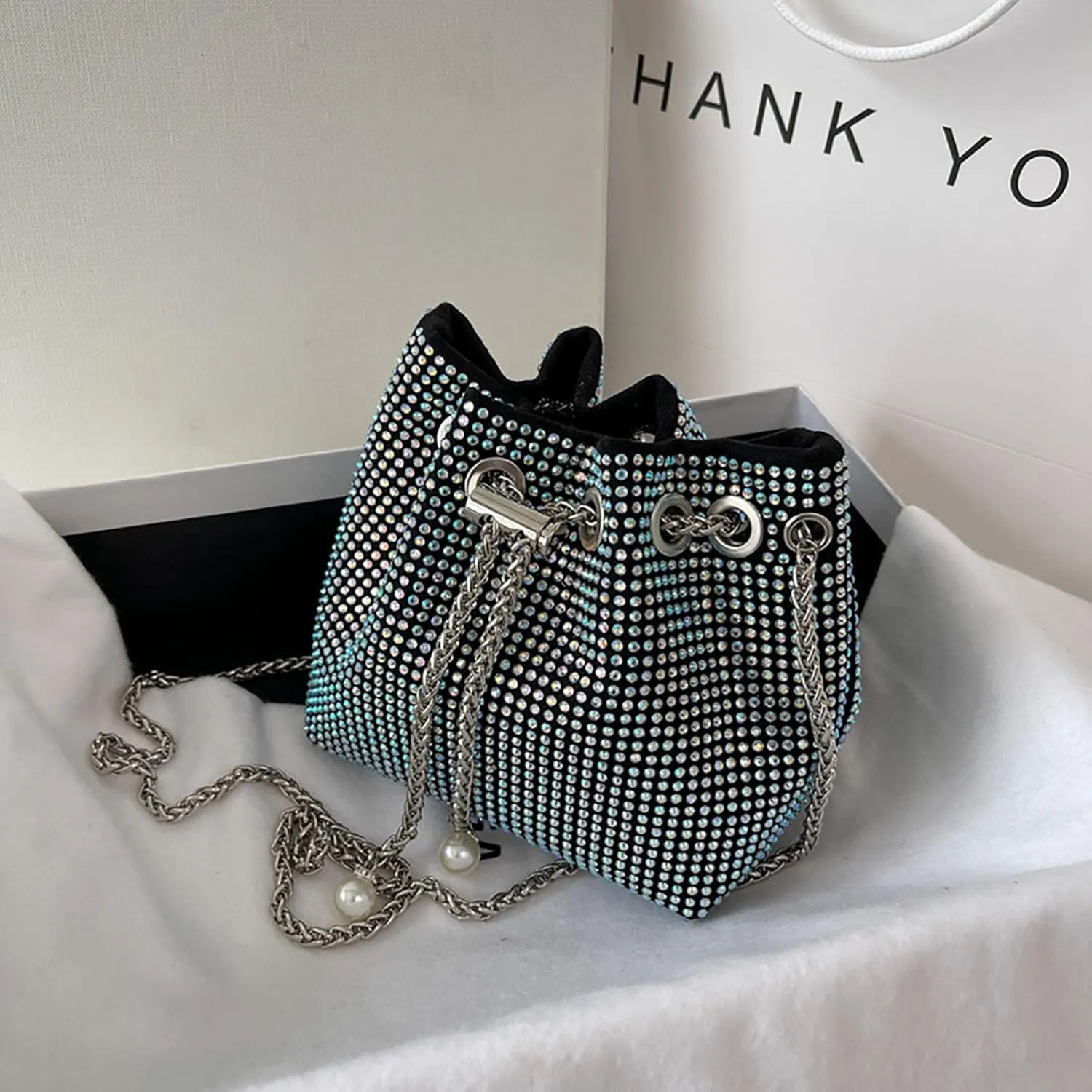 Small Crossbody Bag bucket bag Bling Shoulder Bag Purse for Women