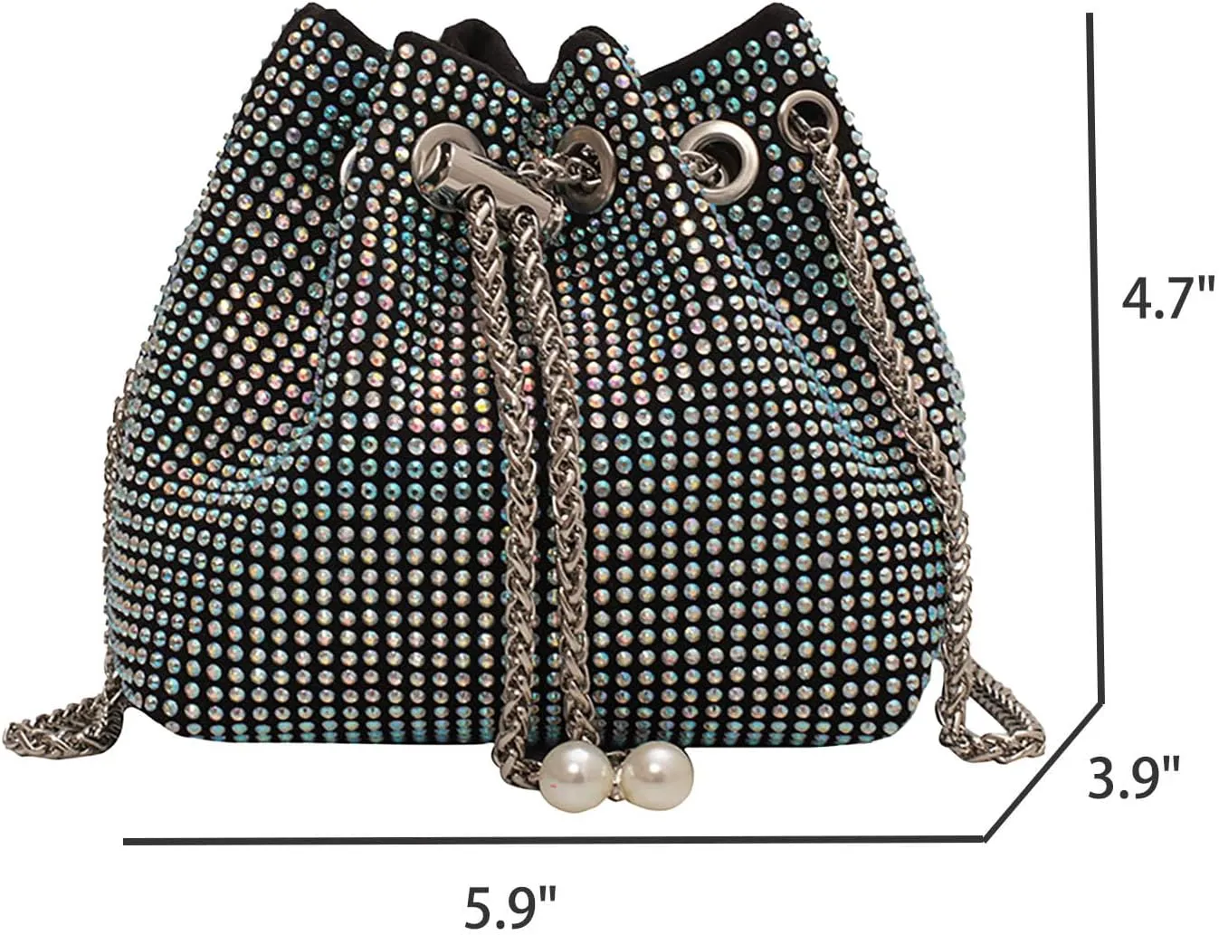 Small Crossbody Bag bucket bag Bling Shoulder Bag Purse for Women
