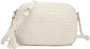 Small Crossbody Purses for Women Trendy Woven Cross Body Bag and Boho Purse,Soft Leather Handbags