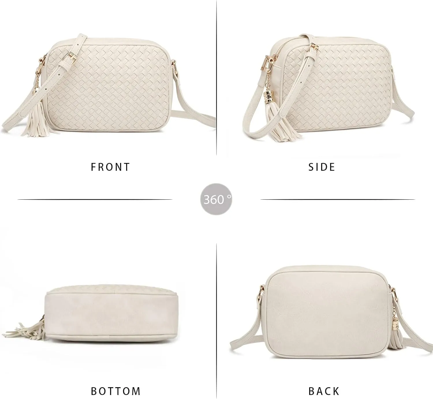 Small Crossbody Purses for Women Trendy Woven Cross Body Bag and Boho Purse,Soft Leather Handbags