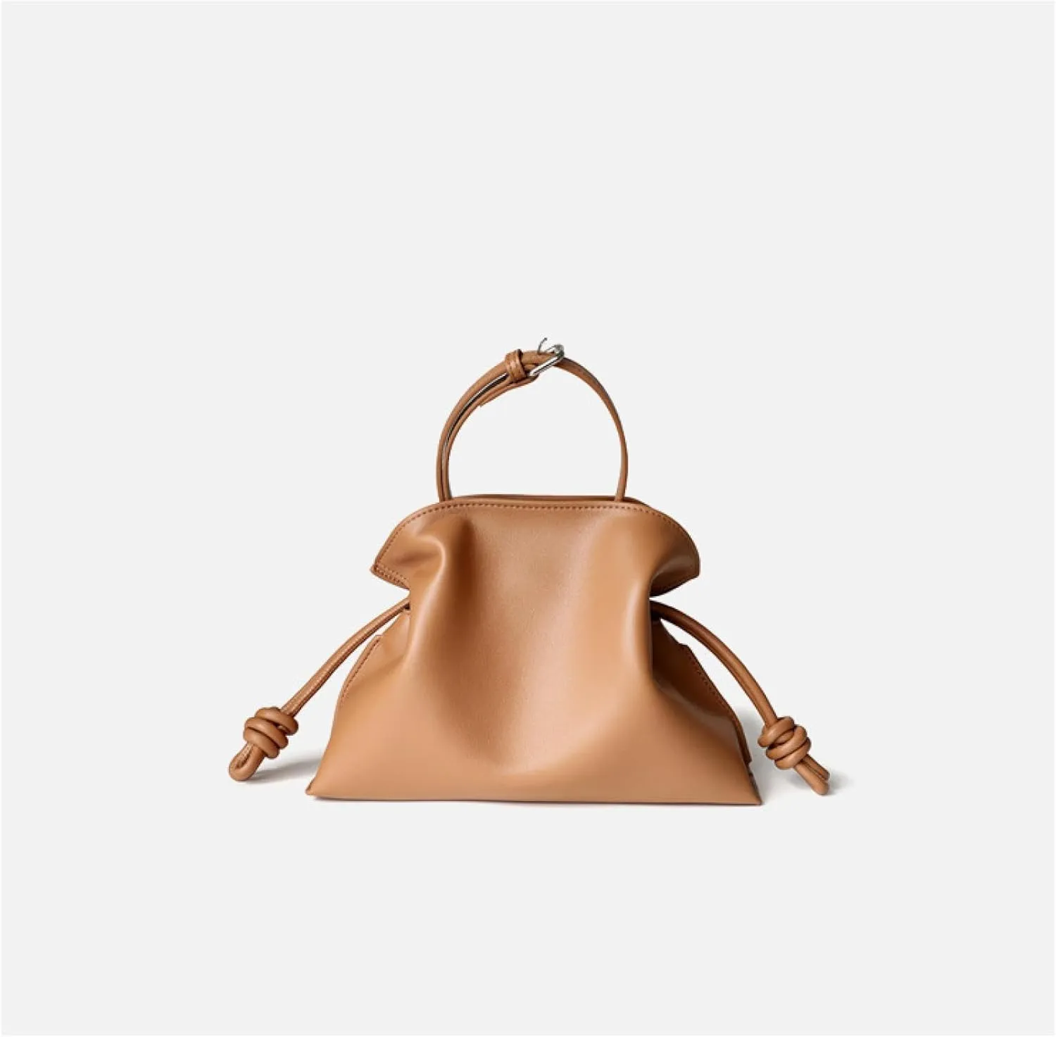 Small Lucky Bag, Leather Bag, Shoulder Drawstring Small Bag, Crossbody Bag, Drawstring Small Bag