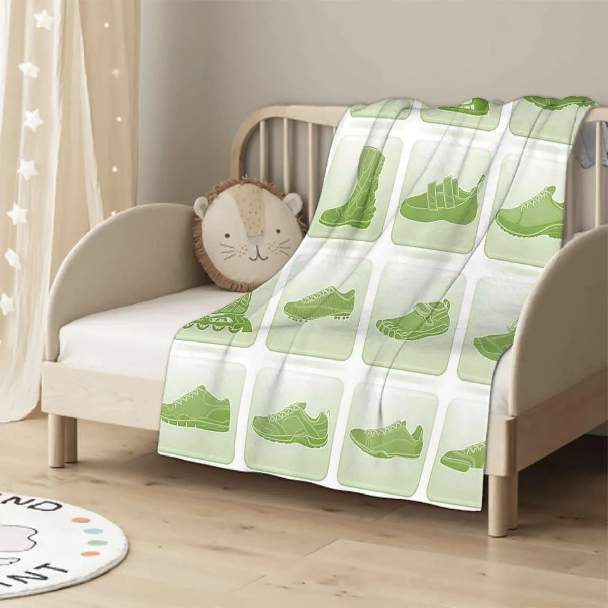 Sport Shoes Sneakers Soft Flannel Cozy Warm Lap Throw Blanket for Child Adults,Blanket Quilt Lovers Couch Bed 40x50 Inches