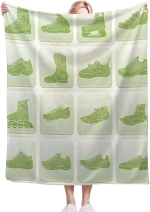 Sport Shoes Sneakers Soft Flannel Cozy Warm Lap Throw Blanket for Child Adults,Blanket Quilt Lovers Couch Bed 40x50 Inches