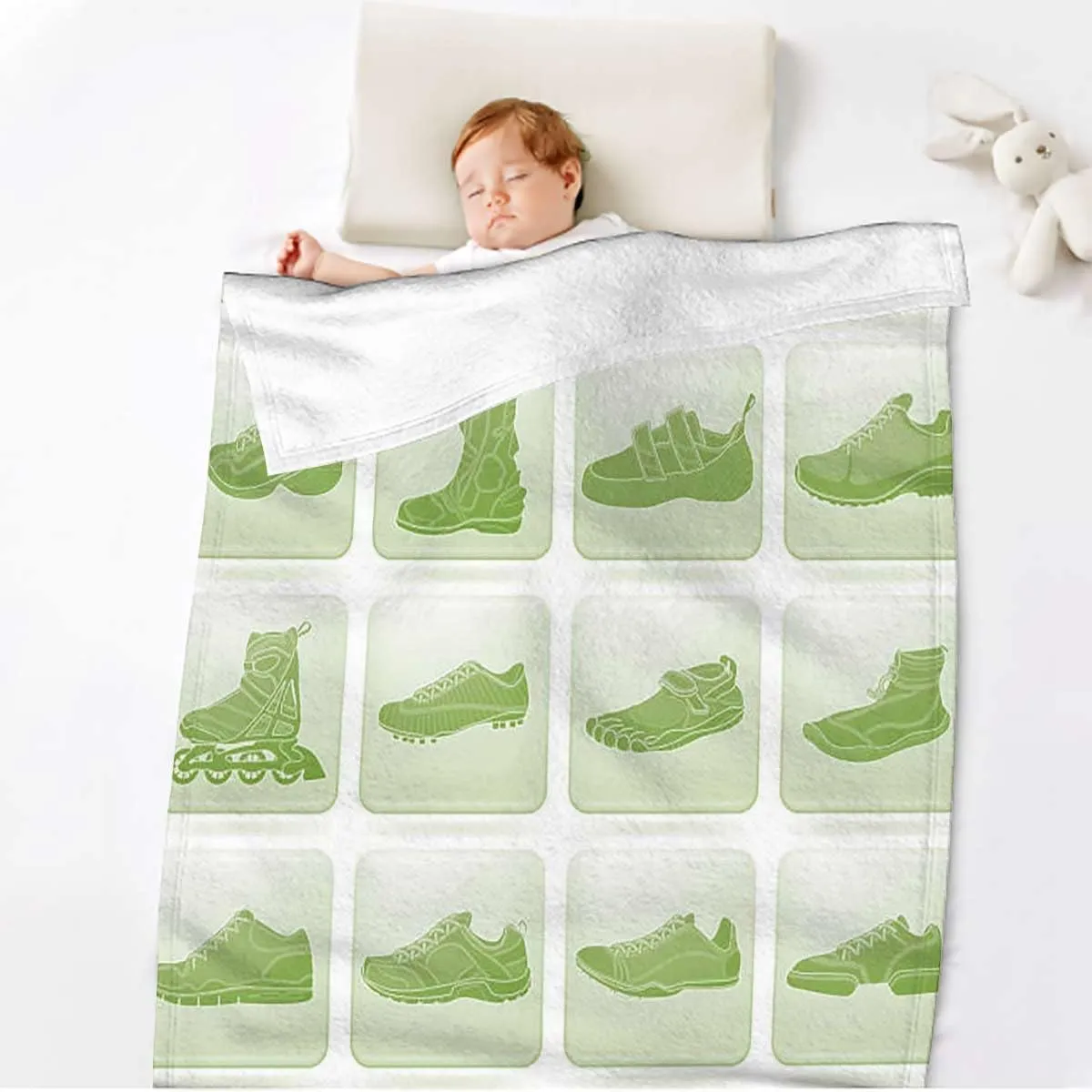 Sport Shoes Sneakers Soft Flannel Cozy Warm Lap Throw Blanket for Child Adults,Blanket Quilt Lovers Couch Bed 40x50 Inches
