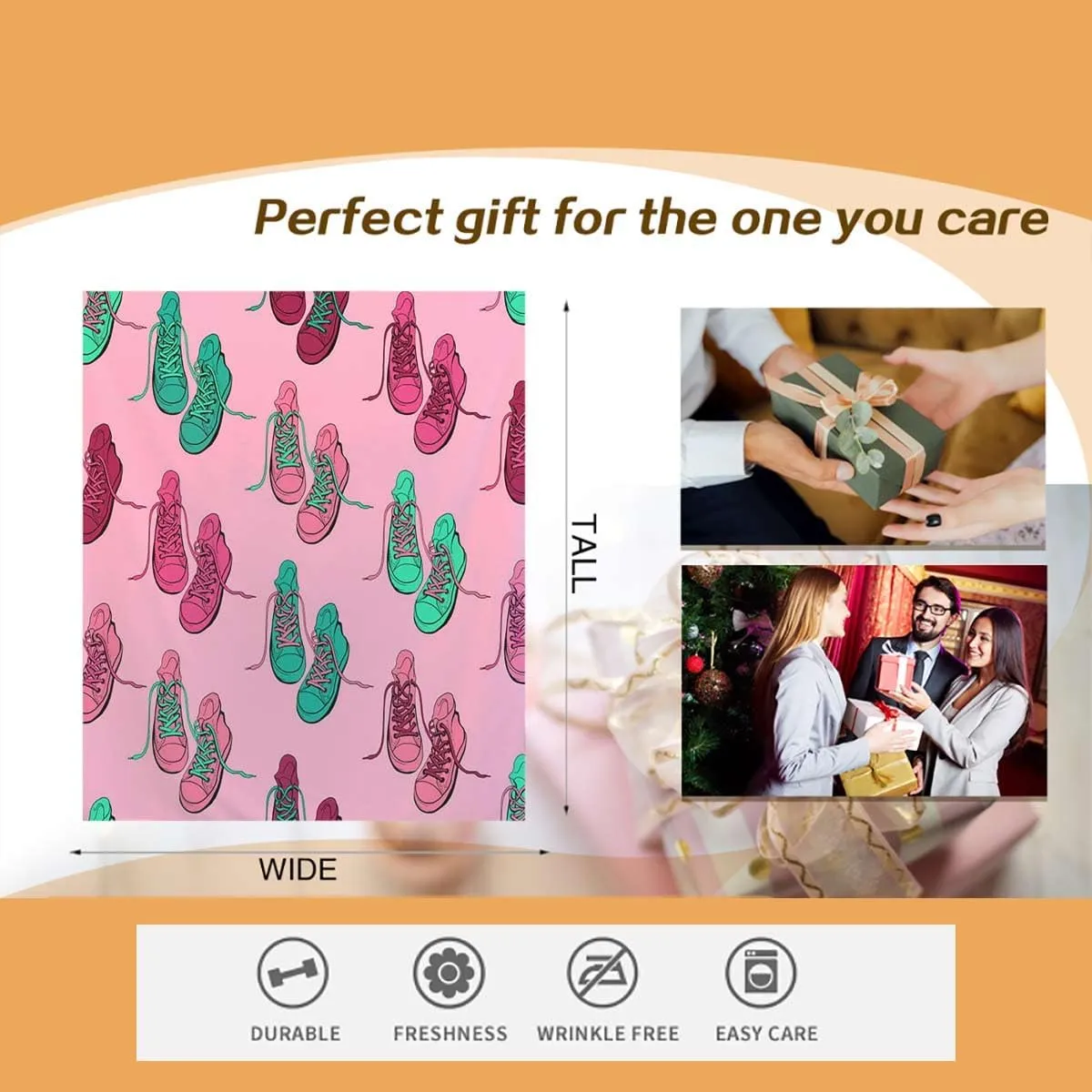 Sport Shoes Sneakers Soft Lap Blanket for Family Birthday Gift,Durable Sofa Blanket Cozy Noon Break Blanket for Office Home Car 70x80 Inches