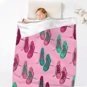 Sport Shoes Sneakers Soft Lap Blanket for Family Birthday Gift,Durable Sofa Blanket Cozy Noon Break Blanket for Office Home Car 70x80 Inches