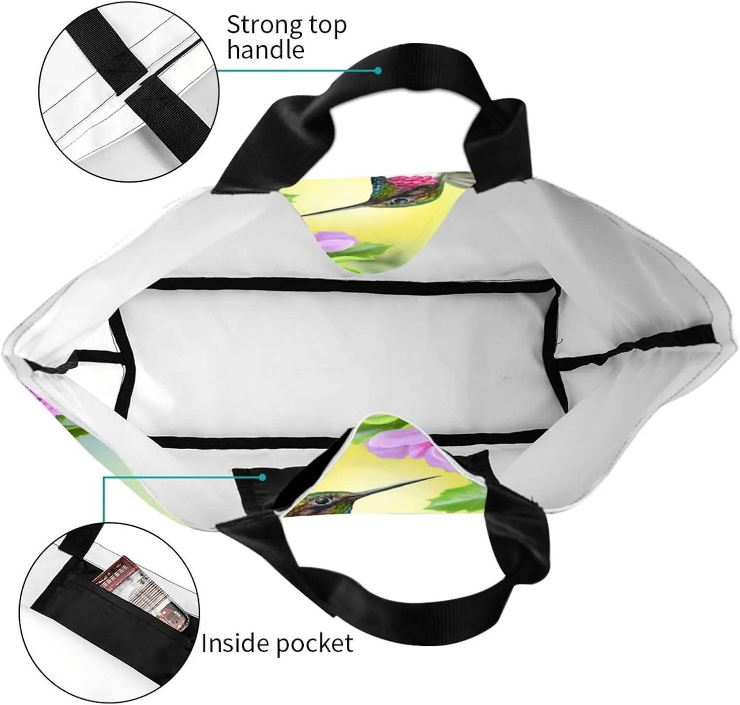 Thanksgiving Turkey Tote Bag Casual Portable Shoulder Bags Reusable Handbag For Women Travel Shopping