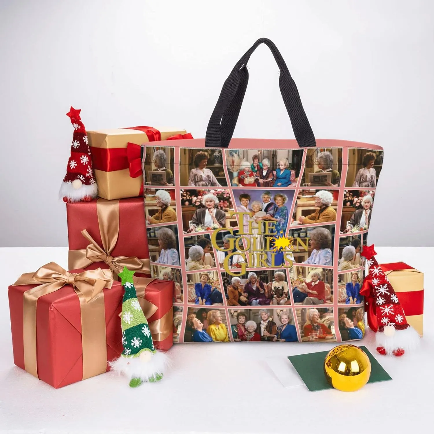The Gold Girls Tote Bags Large Shopping Grocery Shoulder Bag Thank You for Being A Friend Friendship Gifts for Women Girls