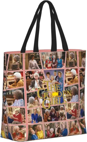 The Gold Girls Tote Bags Large Shopping Grocery Shoulder Bag Thank You for Being A Friend Friendship Gifts for Women Girls