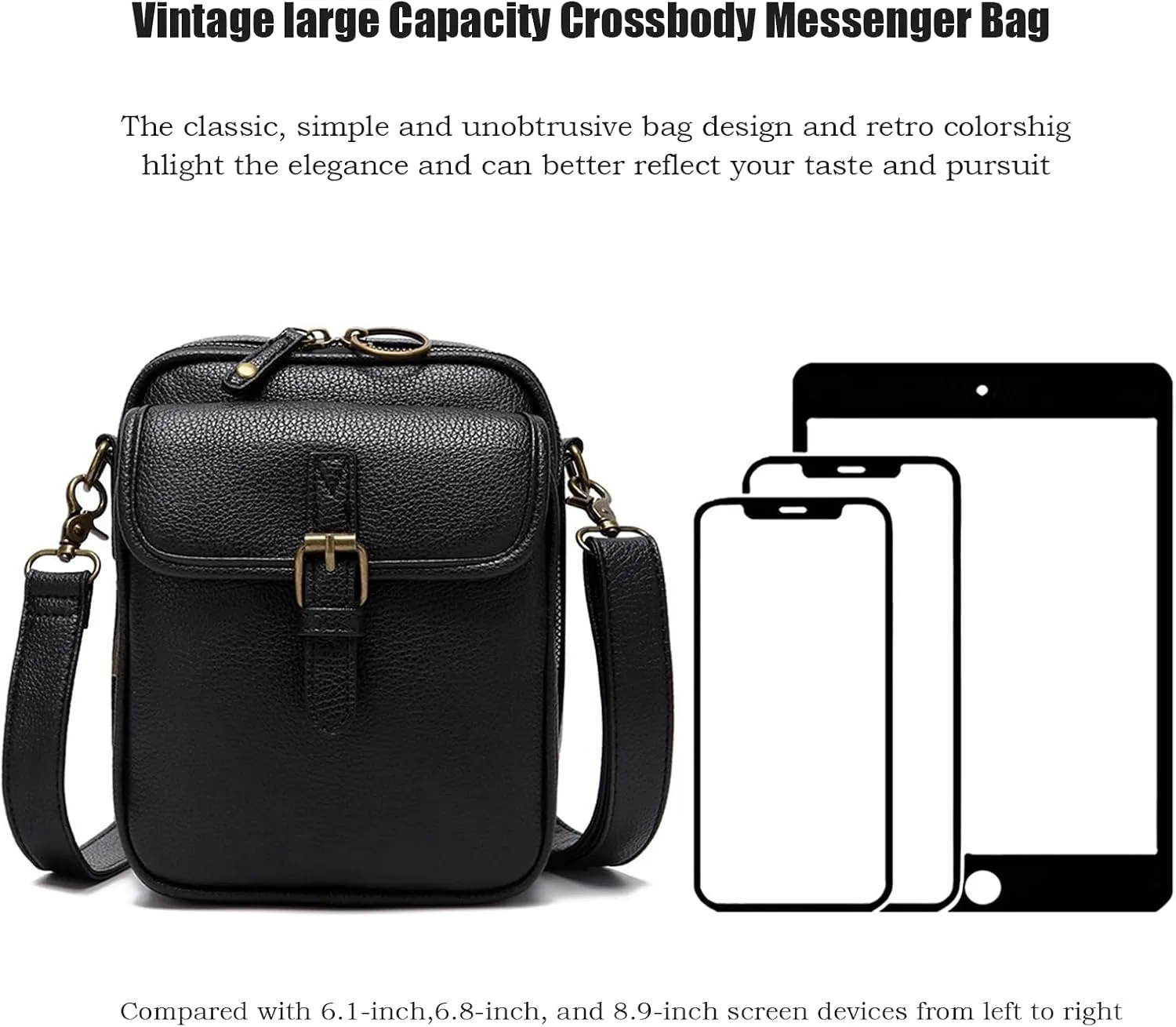 Tojoyride Crossbody Bag,2025 Upgrade Double Layer Large Capacity Mini Messenger Bag, With 10 Card Slots and Anti-Theft Zipper
