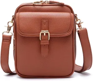 Tojoyride Crossbody Bag,2025 Upgrade Double Layer Large Capacity Mini Messenger Bag, With 10 Card Slots and Anti-Theft Zipper