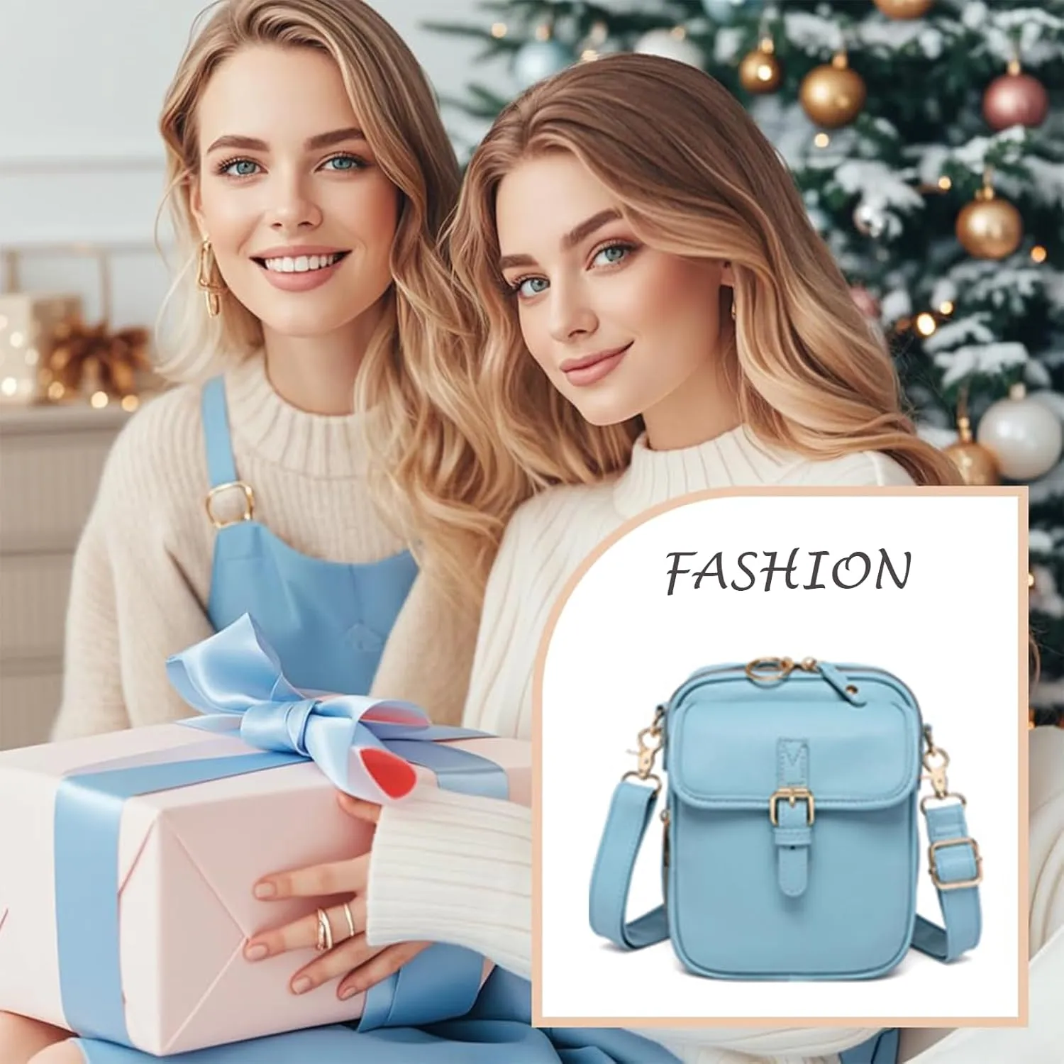 Tojoyride Crossbody Bag,2025 Upgrade Double Layer Large Capacity Mini Messenger Bag, With 10 Card Slots and Anti-Theft Zipper