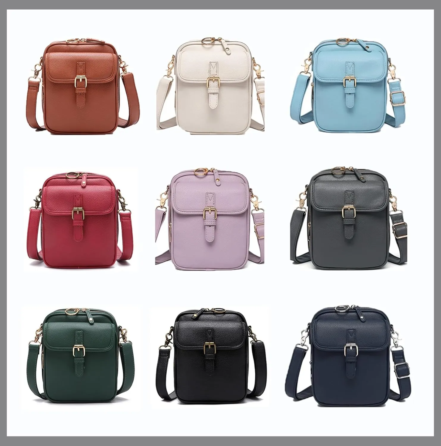 Tojoyride Crossbody Bag,2025 Upgrade Double Layer Large Capacity Mini Messenger Bag, With 10 Card Slots and Anti-Theft Zipper