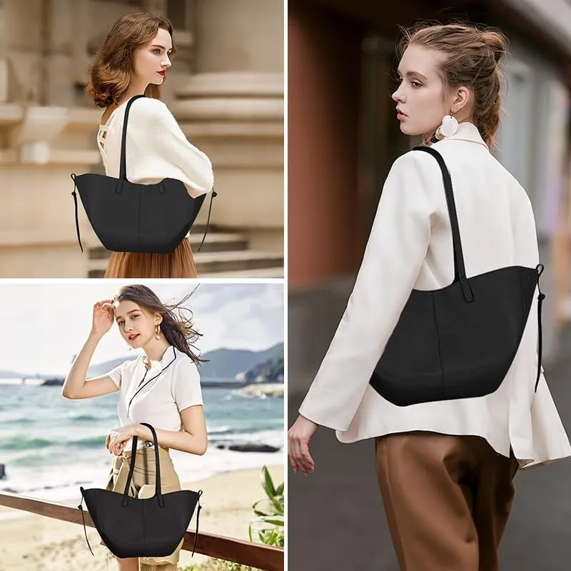 Tote Bag for Women, Faux Leather Tote Bag Fall Shoulder Bag Large Capacity Tote Handbags with Magnetic Closure