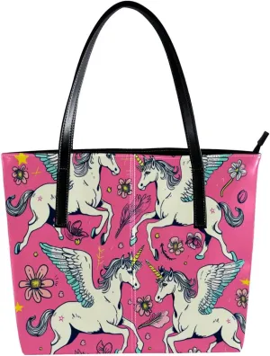 Tote Bag for Women, Large Tote Bag, Women's Tote Handbags, Unicorn Cartoon Moon Planet Meteor, Tote Bags for Women