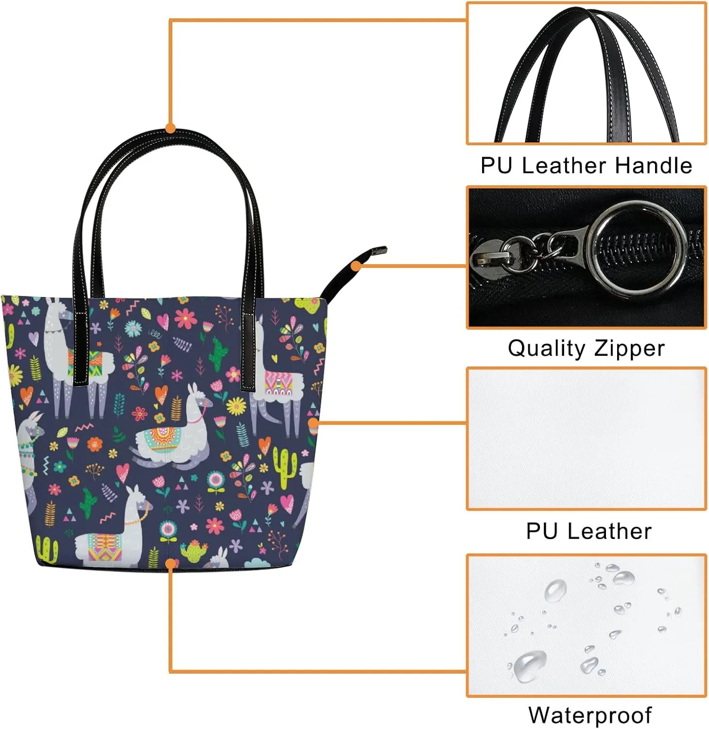 Tote Bag for Women PU Leather Handbags Women's Crossbody Handbags Work Tote Bags for Women Coachbags Tote Bag with Zipper
