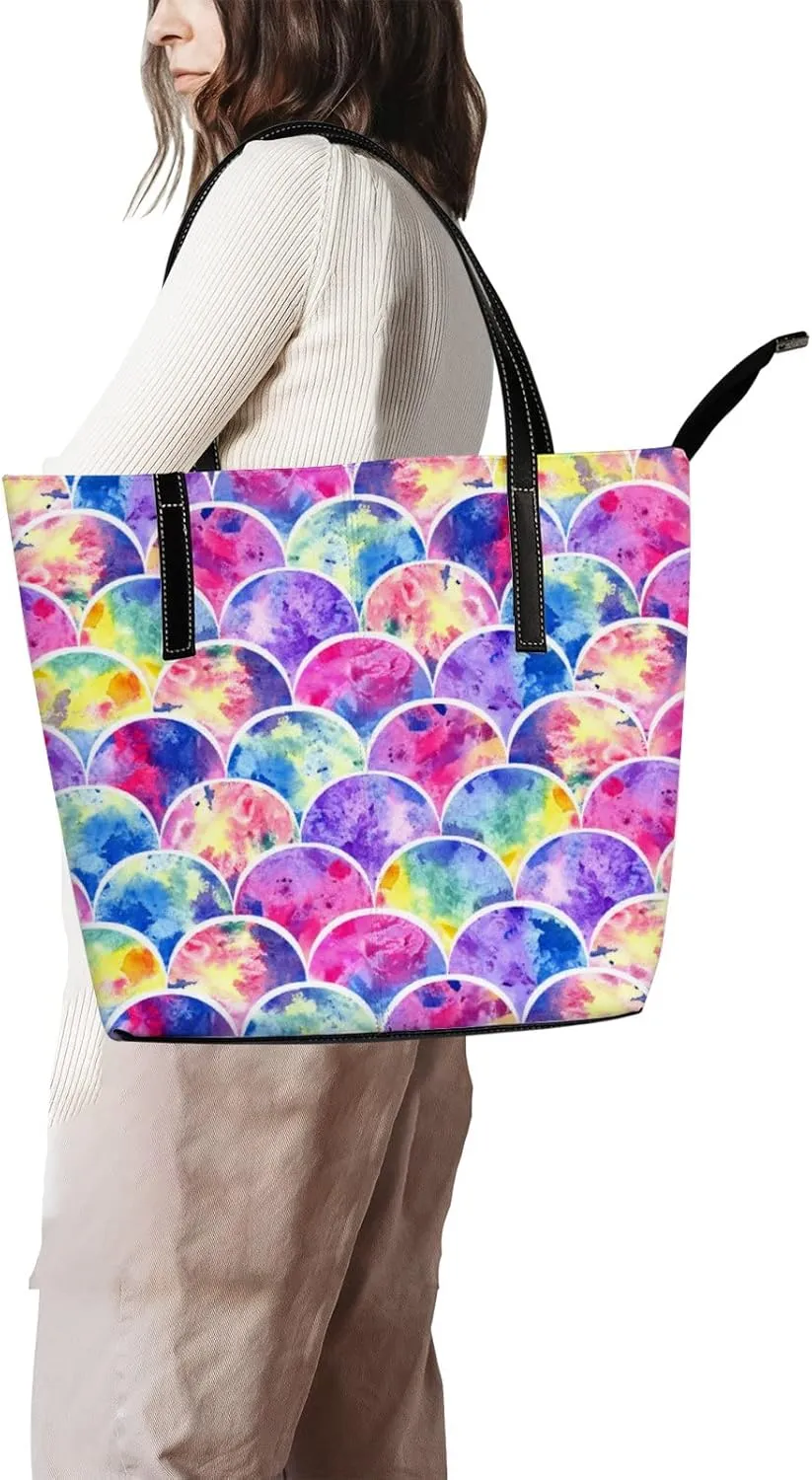 Tote Bag for Women PU Leather Handbags Women's Crossbody Handbags Work Tote Bags for Women Coachbags Tote Bag with Zipper