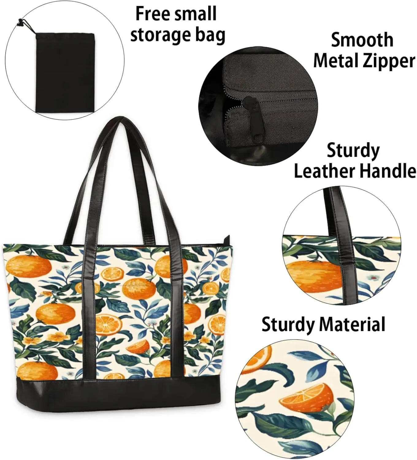 Tote Bag for Women with Zipper, Laptop Tote Bags Laptop Sleeve Case Shoulder Bag