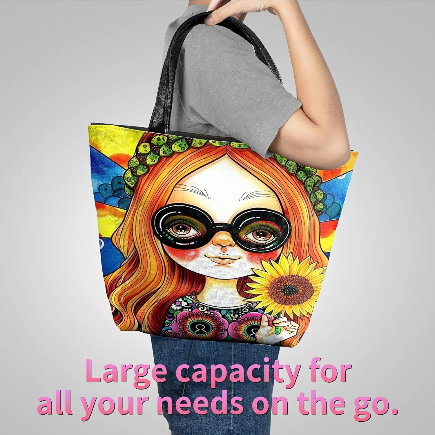 Travel Tote Bags Leather Purses for Women, Shoulder Bag with Zipper, Top Handle Ladies Shoulder Bags