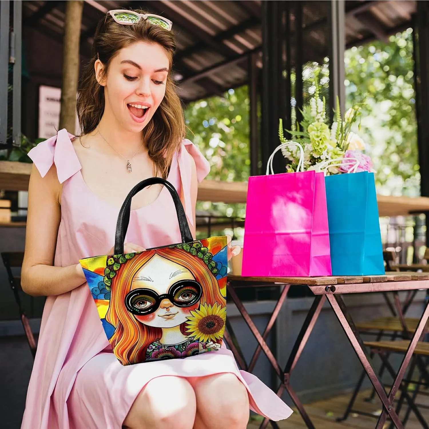 Travel Tote Bags Leather Purses for Women, Shoulder Bag with Zipper, Top Handle Ladies Shoulder Bags