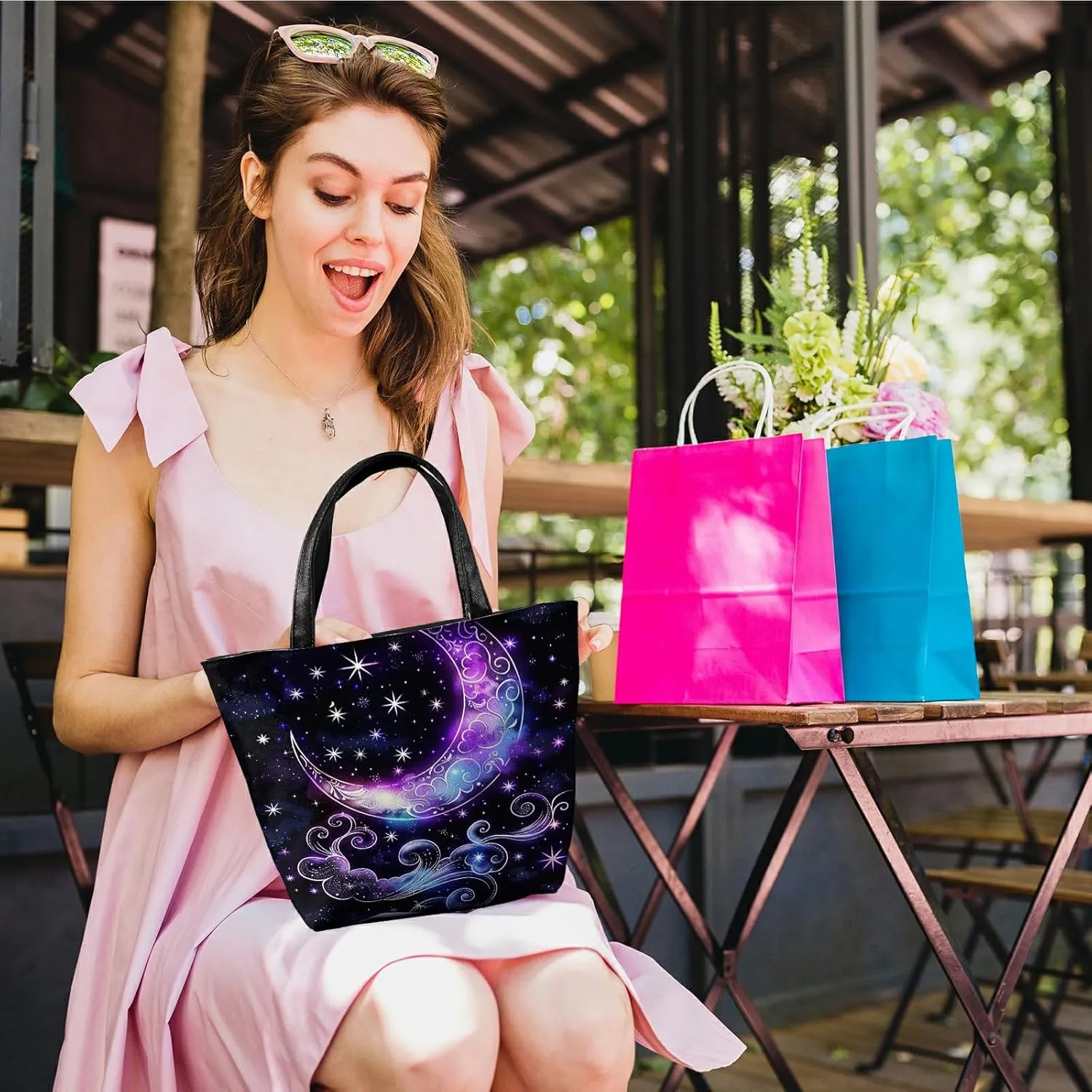 Travel Tote Bags Leather Purses for Women, Shoulder Bag with Zipper, Top Handle Ladies Shoulder Bags