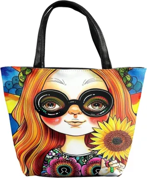 Travel Tote Bags Leather Purses for Women, Shoulder Bag with Zipper, Top Handle Ladies Shoulder Bags