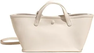 Trendy Tote Bag for Women Retro Casual Shoulder Bags PU Leather Work Handbags Satchel with Removeable Strap 2025