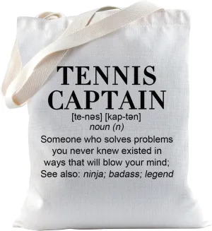 TSOTMO Tennis Captain Makeup Bag - Zipper Pouch for Tennis Player, Coach & Captain Gift