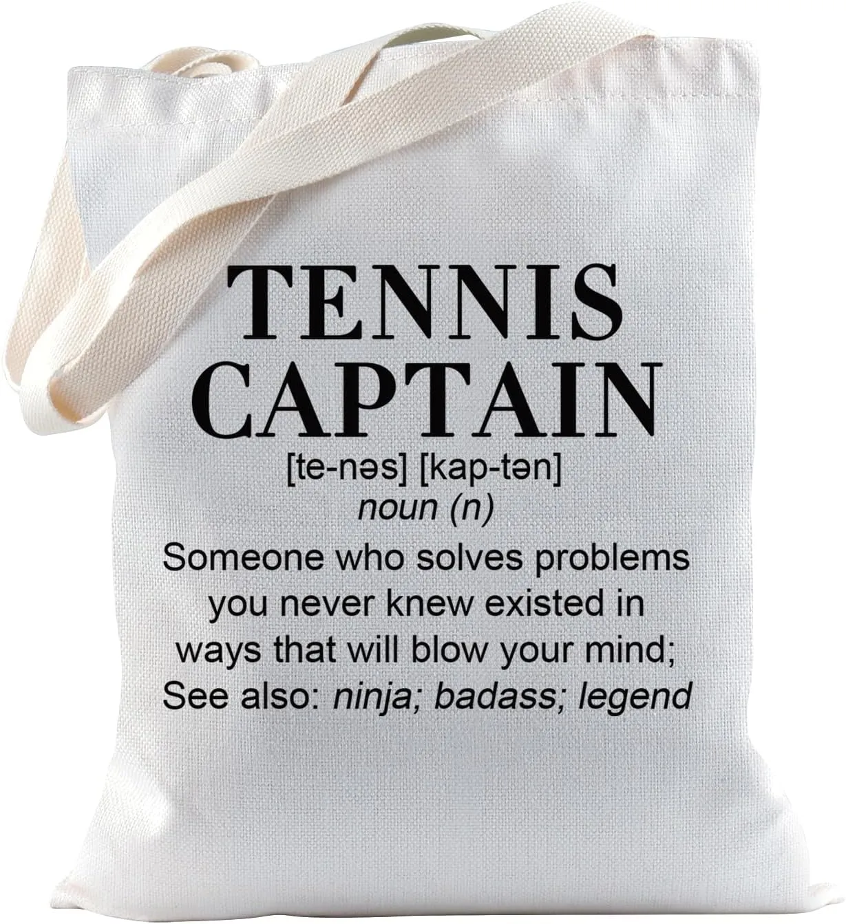 TSOTMO Tennis Captain Makeup Bag - Zipper Pouch for Tennis Player, Coach & Captain Gift