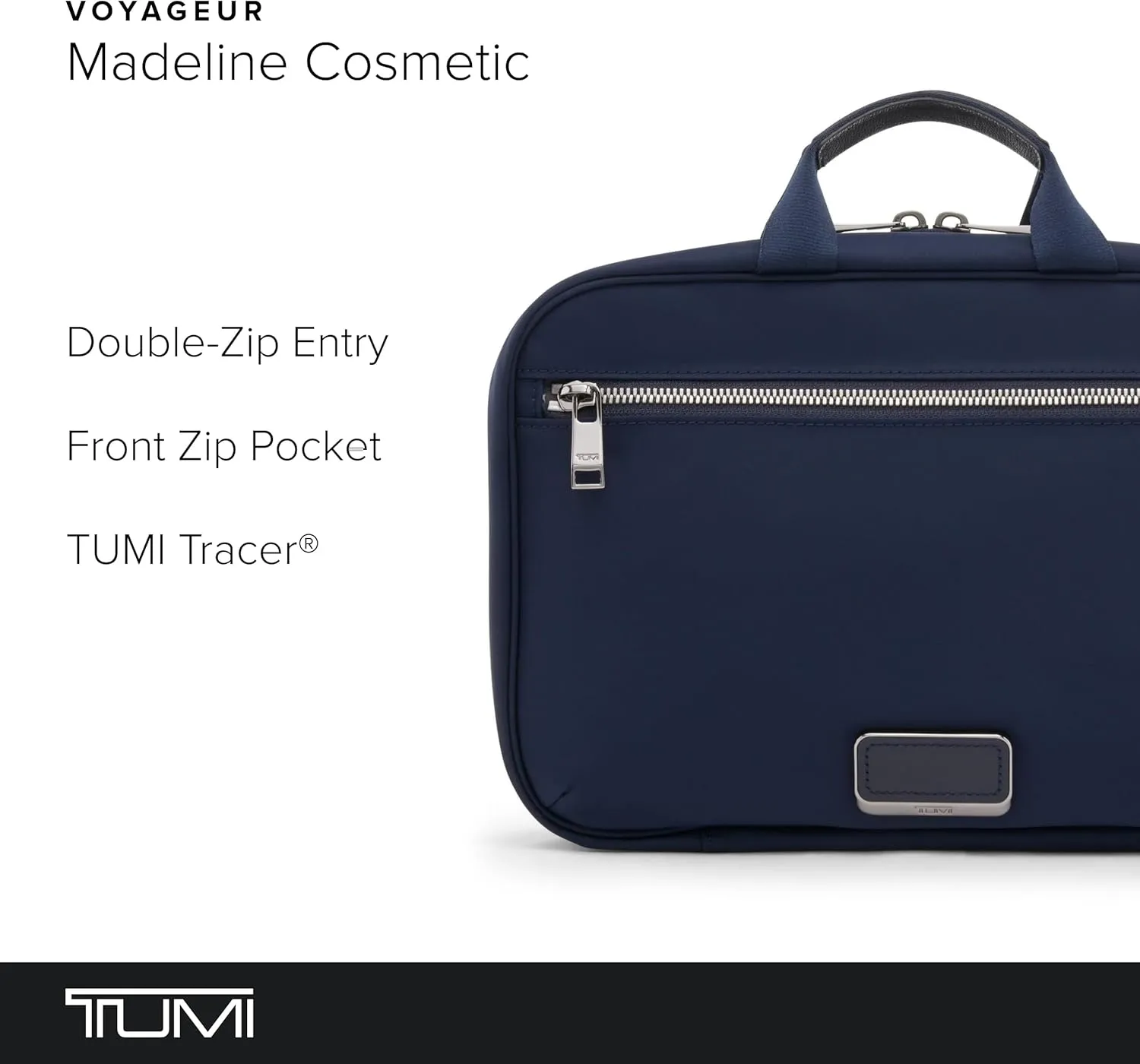 TUMI - Voyageur Madeline Cosmetic Bag - Women's Travel Makeup Toiletry Case, Lightweight with Zip Pockets and Metal Hanger