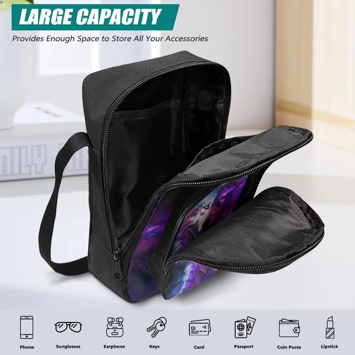 Uourmeti Crossbody Purse Bags for Women Travel Shoulder Bag Small Messenger Bag
